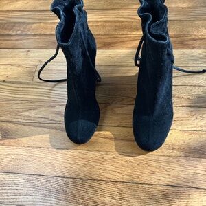 Kate Spade black suede booties